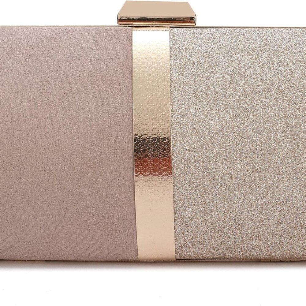 Sparkling Sequin Color-Block Clutch Purse Glamoro… - image 1